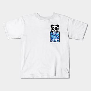 Panda Pocket Camo Bambu Brand Bear Anime Cartoon Kids T-Shirt